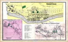 Greenville Map, Preston, Bean Hill and Norwich Town Map, Norwich Town and Bean Hill Map, New London County 1868